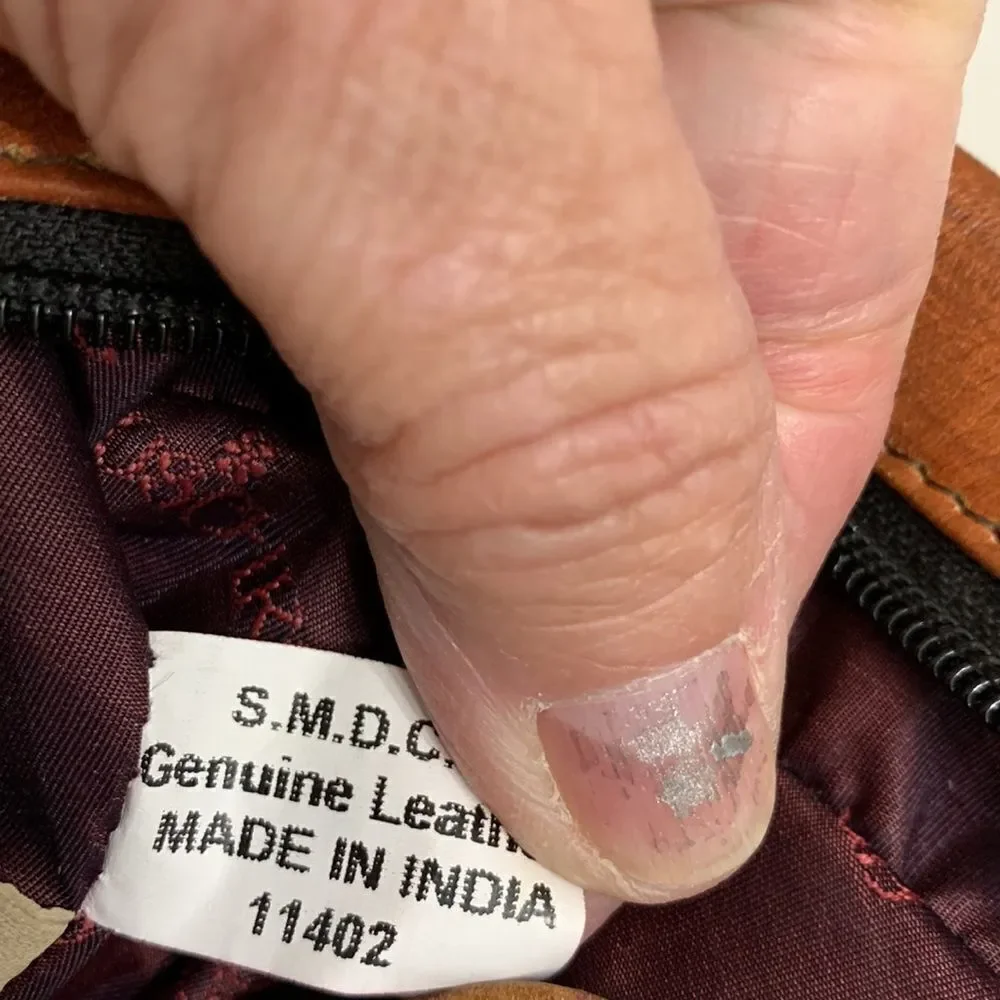 Anuschka RARE tiger & roses large hand painted shoulder bag.  EUC - Picture 10 of 12